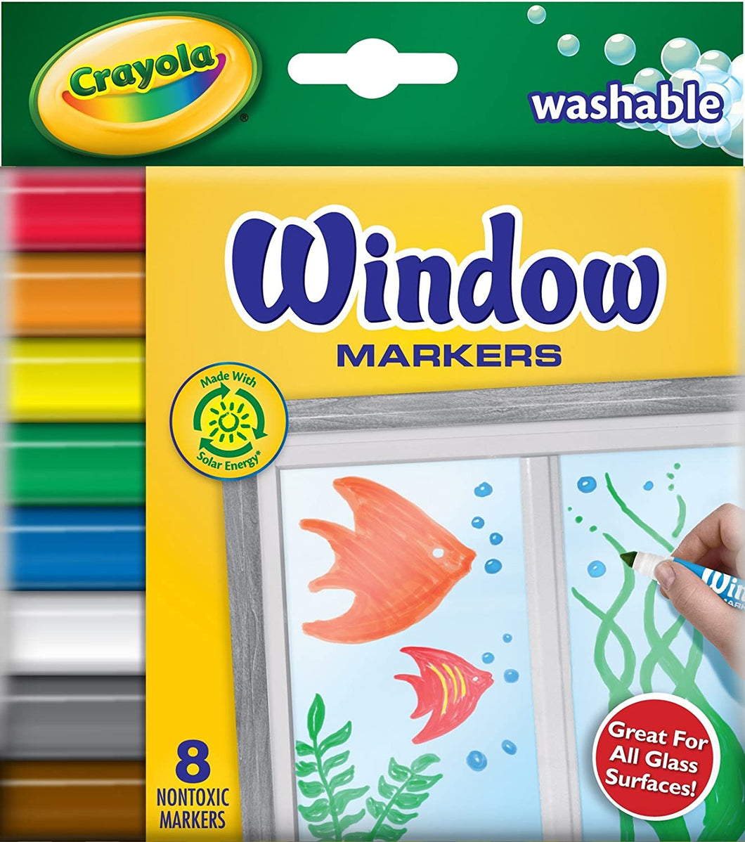 Crayola 58-8165 Washable Window Markers 8 Count