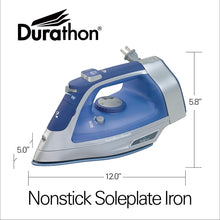 Load image into Gallery viewer, Hamilton Beach Steam Iron &amp; Vertical Steamer for Clothes with Scratch-Resistant Durathon Soleplate, 1500 Watts, Retractable Cord, 3-Way Auto Shutoff, Anti-Drip, Self-Cleaning, Blue (19803)