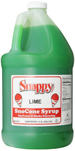 Load image into Gallery viewer, Snappy Popcorn Snappy Snow Conce Syrup 1 Gallon, Lime, 11 Pound