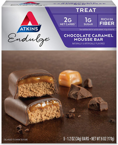 Atkins Endulge Treat Bars, Chocolate Coconut, 1g Sugar, 3g Net Carbs, 7-Ounce, 5-Bars (Packaging May Vary)