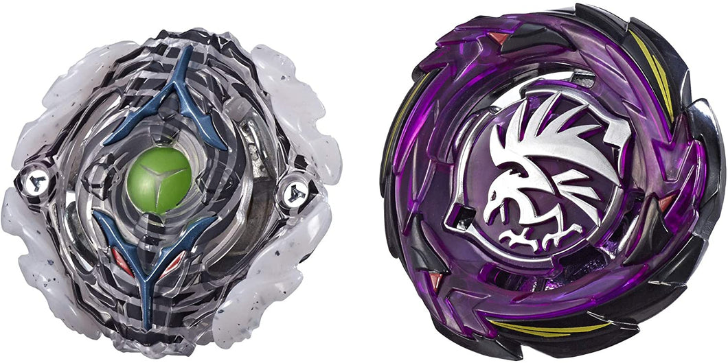 BEYBLADE Burst Turbo Slingshock Dual Pack Morrigna M4 & Tornado-X Yegdrion Y4 -- 2 Right-Spin Battling Tops, Age 8+