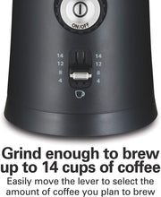 Load image into Gallery viewer, Hamilton Beach 10oz Electric Coffee Grinder with Multiple Grind Settings for up to 14 Cups, Stainless Steel Blades, Black