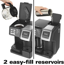 Load image into Gallery viewer, Hamilton Beach 49976 FlexBrew Coffee Maker, Single Serve &amp; Full 12 Pot, Compatible for K-Cup Pods or Grounds, Black