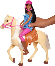 Load image into Gallery viewer, Barbie Doll, Brunette, and Horse