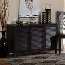 Load image into Gallery viewer, Baxton Studio Warren Shoe-Storage Cabinet, Espresso