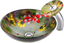 Load image into Gallery viewer, Bathroom Glass Vessel Sink and Faucet Combo
