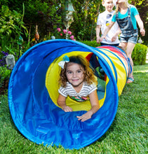 Load image into Gallery viewer, Pacific Play Tents Kids Find Me Multi Color 6 Foot Crawl Tunnel - Red, Yellow &amp; Blue