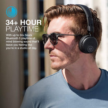 Load image into Gallery viewer, JLab Audio Studio ANC On-Ear Wireless Headphones | Black | 34+ Hour Bluetooth 5 Playtime - 28+ Hour with Active Noise Cancellation | EQ3 Custom Sound | Ultra-Plush Faux Leather &amp; Cloud Foam Cushions