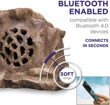 Load image into Gallery viewer, Alpine Corporation QLP542SLR-GR Solar Bluetooth Enabled Rock Speaker