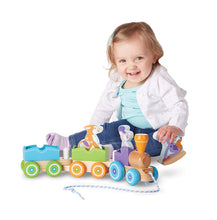Load image into Gallery viewer, Melissa &amp; Doug First Play Wooden Rocking Farm Animals Pull Train