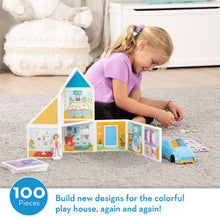 Load image into Gallery viewer, Melissa &amp; Doug Magnetivity Magnetic Building Play Set – Our House with Vehicle (100Piece)