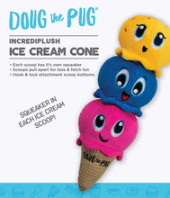 Load image into Gallery viewer, Outward Hound Doug The Pug Incrediplush Ice Cream Cone Squeaky Plush Dog Toy