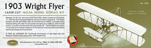 Load image into Gallery viewer, Guillow&#39;s 1903 Wright Brother Flyer Laser Cut Model Kit