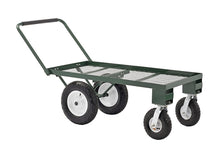 Load image into Gallery viewer, Sandusky FW4824 Heavy Duty Steel 4 Wheel Flat Wagon with Pull Handle, 750 lbs Capacity, 48" Length x 24" Width,Green