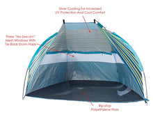 Load image into Gallery viewer, Texsport Calypso Quick Cabana Beach Sun Shelter Canopy