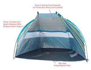 Texsport Calypso Quick Cabana Beach Sun Shelter Canopy