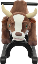 Load image into Gallery viewer, Rockin' Rider Buckaroo Rocking Bull, Brown