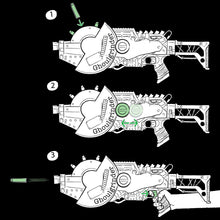Load image into Gallery viewer, NERF Zombie Strike Ghoulgrinder Blaster -- Rotating 10-Dart Wheel, 10 Official Zombie Strike Elite Darts -- for Kids, Teens, Adults