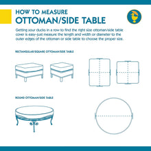 Load image into Gallery viewer, Duck Covers Elegant Rectangular Patio Ottoman or Side Table Cover, 52&quot; L x 30&quot; W x 18&quot; H