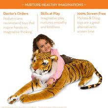 Load image into Gallery viewer, Melissa &amp; Doug Giant Tiger - Lifelike Stuffed Animal (over 5 feet long)