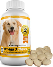 Load image into Gallery viewer, Amazing Omega for Dogs - Dog Fish Oil Pet Antioxidant for Shiny Coat, Joint and Brain Health - 120 Chews