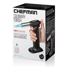 Load image into Gallery viewer, Chefman Culinary Torch Refillable Butane - Cooking Kitchen Blow Torch w/Safety Lock &amp; Adjustable Flame Best for Baking, BBQ, Creme Brulee, Soldering, Camping &amp; More! Butane Gas Not Included
