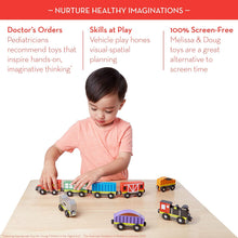 Load image into Gallery viewer, Melissa &amp; Doug Wooden Train Cars (8-Piece Train Set, Great Gift for Girls and Boys - Best for 3, 4, 5 Year Olds and Up)