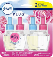 Load image into Gallery viewer, Febreze Noticeable with Downy April Fresh Scent Dual Oil Refill Air Freshener, 2 ct