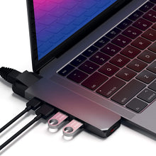 Load image into Gallery viewer, Satechi Aluminum Type-C Pro Hub Adapter with Ethernet - 4K HDMI, USB-C PD, Gigabit Ethernet, USB 3.0, Micro SD Card Slot - Compatible with 2020/2019 MacBook Pro and 2020/2018 MacBook Air