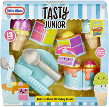 Load image into Gallery viewer, Little Tikes Tasty Jr. Bake 'N Share Birthday Treats Role Play Activity Pack, Multicolor