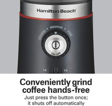 Load image into Gallery viewer, Hamilton Beach 10oz Electric Coffee Grinder with Multiple Grind Settings for up to 14 Cups, Stainless Steel Blades, Black
