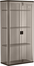 Load image into Gallery viewer, Suncast Mega Tall Storage Cabinet - Resin Construction for Garage Storage - 80.25" Garage Organizer with Shelving and Holds up to 75lbs. - Platinum Doors &amp; Slate Top