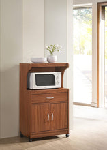 Load image into Gallery viewer, Hodedah Microwave Kitchen Cart, Cherry