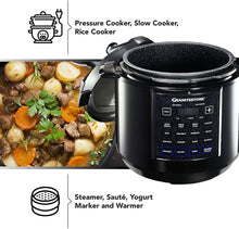 Load image into Gallery viewer, GRANITESTONE 2590 12-in-1 Multicooker with LED Display, Electric Pressure Cooker, Slow Cooker, Rice Cooker, Steamer, Saute, Yogurt Maker and Warmer, 6 Quart, 12 Pre-Set Functions As Seen On TV