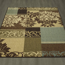 Load image into Gallery viewer, Ottomanson Ottohome Collection Contemporary Damask Design Area Rug with Non-Skid (Non-Slip) Rubber Backing