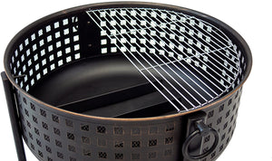Pleasant Hearth OFW821RC Langston 12" Deep Bowl Fire Pit