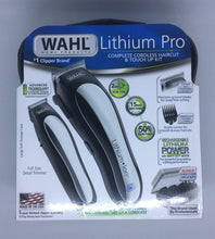 Load image into Gallery viewer, Wahl Lithium Pro Cordless Haircut &amp; Touch Up Kit With Case (23 Pieces) Model# 79600-3301