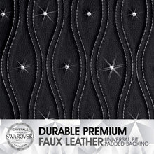 Load image into Gallery viewer, Pilot Automotive Swarovski Wavy Stitch Seat Cover Black
