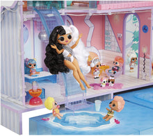 Load image into Gallery viewer, LOL Surprise OMG Winter Chill Cabin Wooden Doll House with 95+ Surprises, Hot Tub and Real Ice Skating Rink- Accessories and Furniture Dolly Toddler Toys -Multicolor
