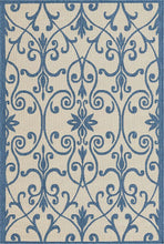 Load image into Gallery viewer, Unique Loom Outdoor Botanical Collection Traditional Border Transitional Indoor and Outdoor Flatweave Rug