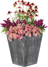 Load image into Gallery viewer, Suncast Gray 1619GP2 Farmington Resin Planter, 2-Pack
