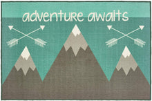 Load image into Gallery viewer, Your Zone Adventure Tufted Nylon Accent Rug, Teal, 3'3" x5'