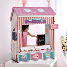 Load image into Gallery viewer, Olivia's Little World - Olivia's Classic 18 inch Doll Convertible Wooden Play House , fits American Girls Dolls, Ice Cream Shop, Dorm, Cup Cake Ship, Dancing Studio, 4-in-1 Scenes with Accessories
