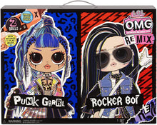 Load image into Gallery viewer, L.O.L. Surprise! O.M.G. Remix Rocker Boi and Punk Grrrl 2 Pack – 2 Fashion Dolls with Music