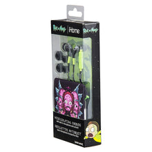 Load image into Gallery viewer, Rick and Morty Noise Isolating Earbuds with Built in Microphone and Pouch