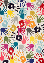 Load image into Gallery viewer, nuLOOM Pinkie Handprint Rug 4' 1" x 6' Multi Rectangle (ECCR15A-4106)