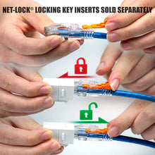 Load image into Gallery viewer, NTW NL-U6K-001OR Lockable CAT6 Patented Net-Lock Patch Cord, Snagless