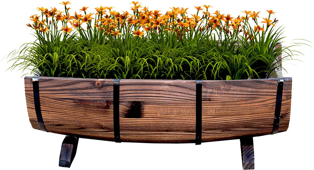 Half Barrel Garden Planter