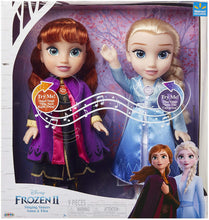 Load image into Gallery viewer, Disney Frozen 2 Princess Anna and Elsa Singing Sisters Interactive Feature Dolls Set| Includes Both Dolls| Approximately 14 Inches Tall| Ages 3 Years &amp; Up