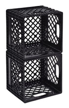 Load image into Gallery viewer, Muscle Rack MK131311-B2PK 11" x 13" x 13" Black Milk Crate (Pack of 2)